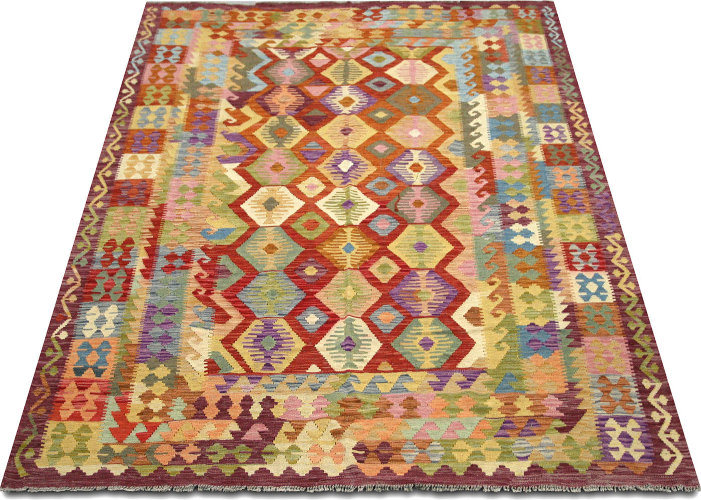 Vintage Afghan Maimana Kilim - 6'10" x 9'6" - 150671
