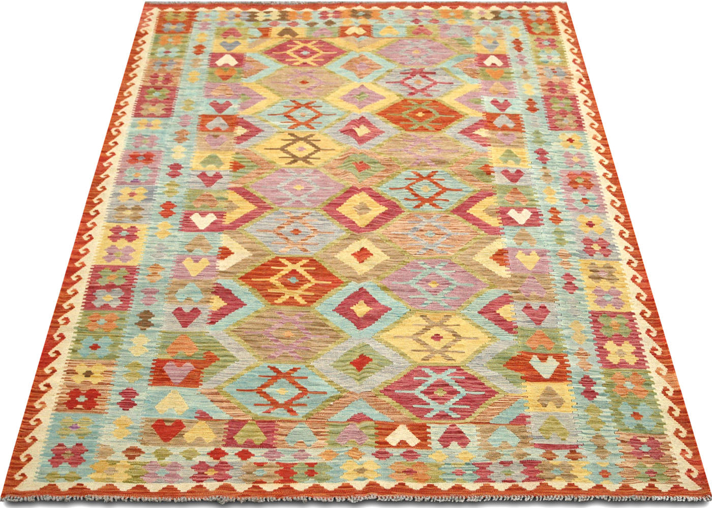 Vintage Afghan Maimana Kilim - 6'8" x 9'7" - 150682