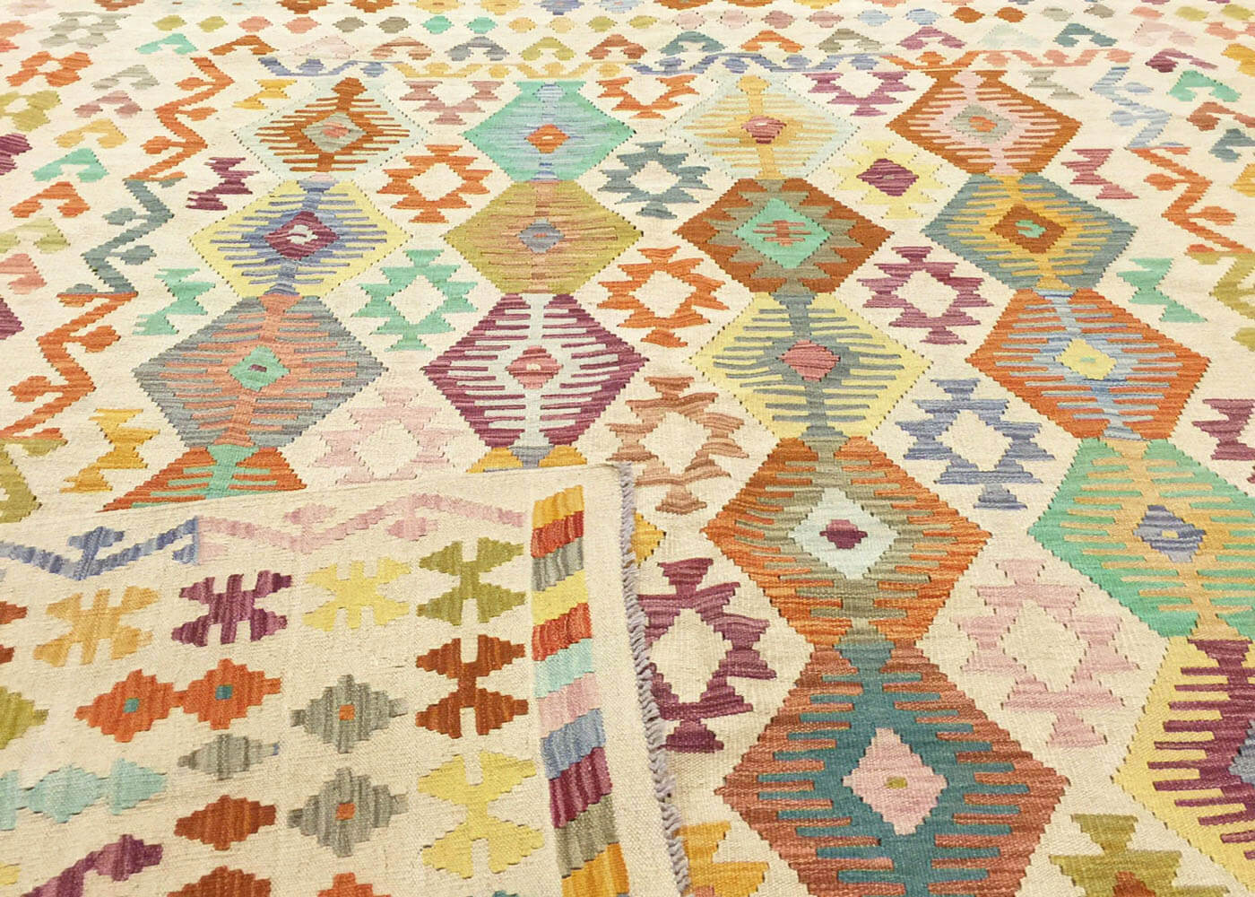 Vintage Afghan Maimana Kilim - 8'6" x 9'5" - 150701