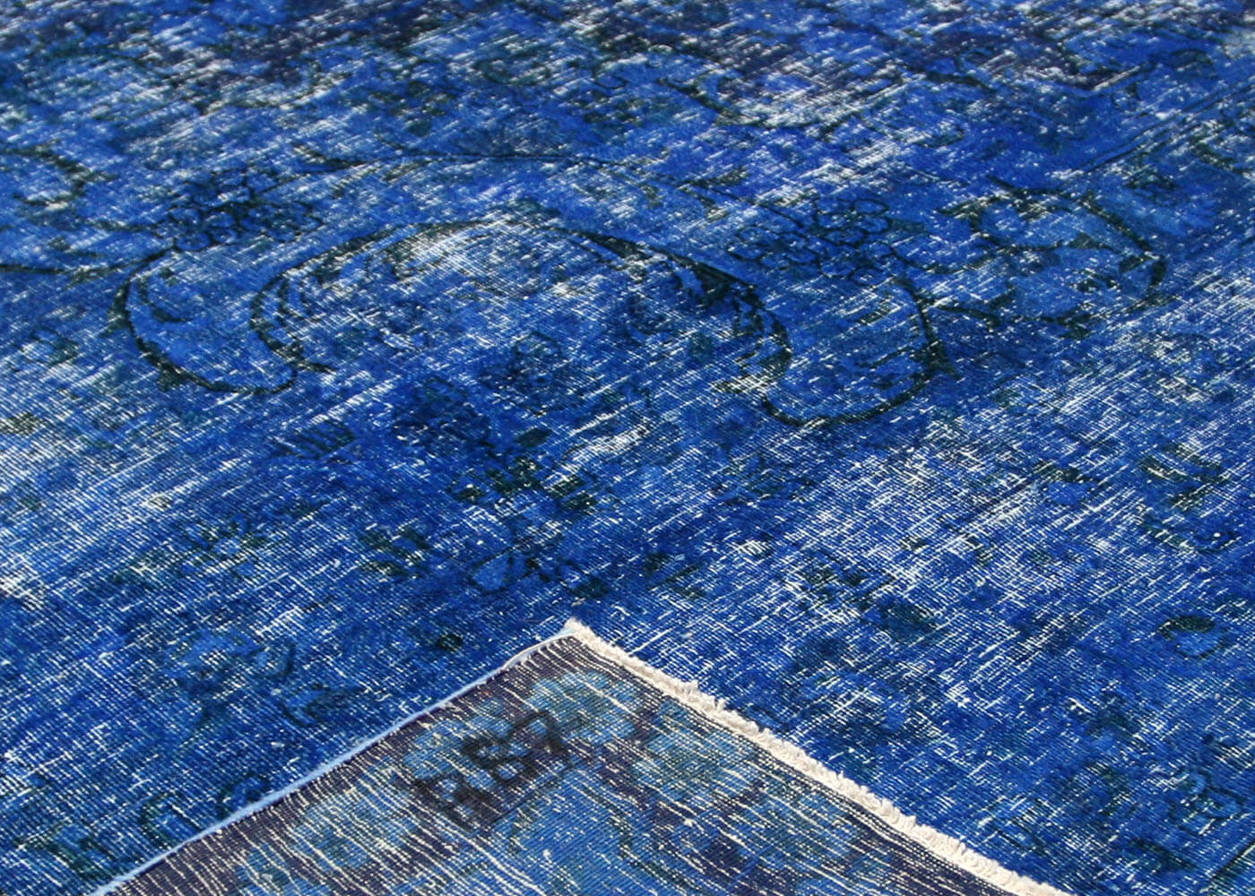 Vintage Persian Kerman Overdyed Rug - 9'10" x 16'9" - 150724