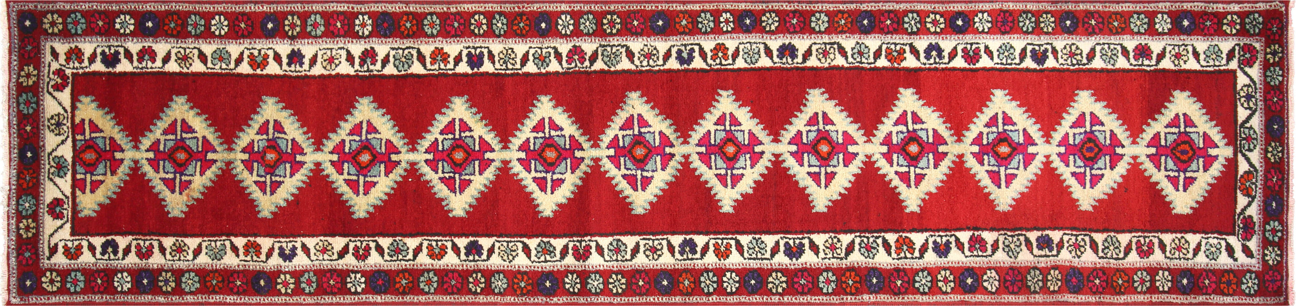Vintage Turkish Oushak Runner - 3'3" x 13'6" - 150805