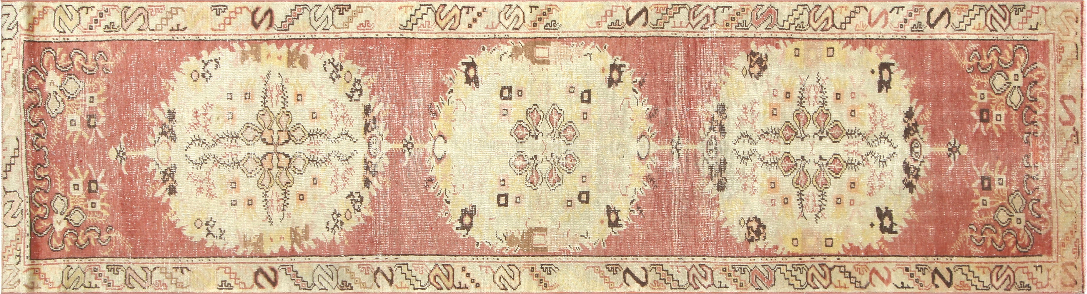Vintage Turkish Oushak Runner - 2'9" x 9'10" - 150851