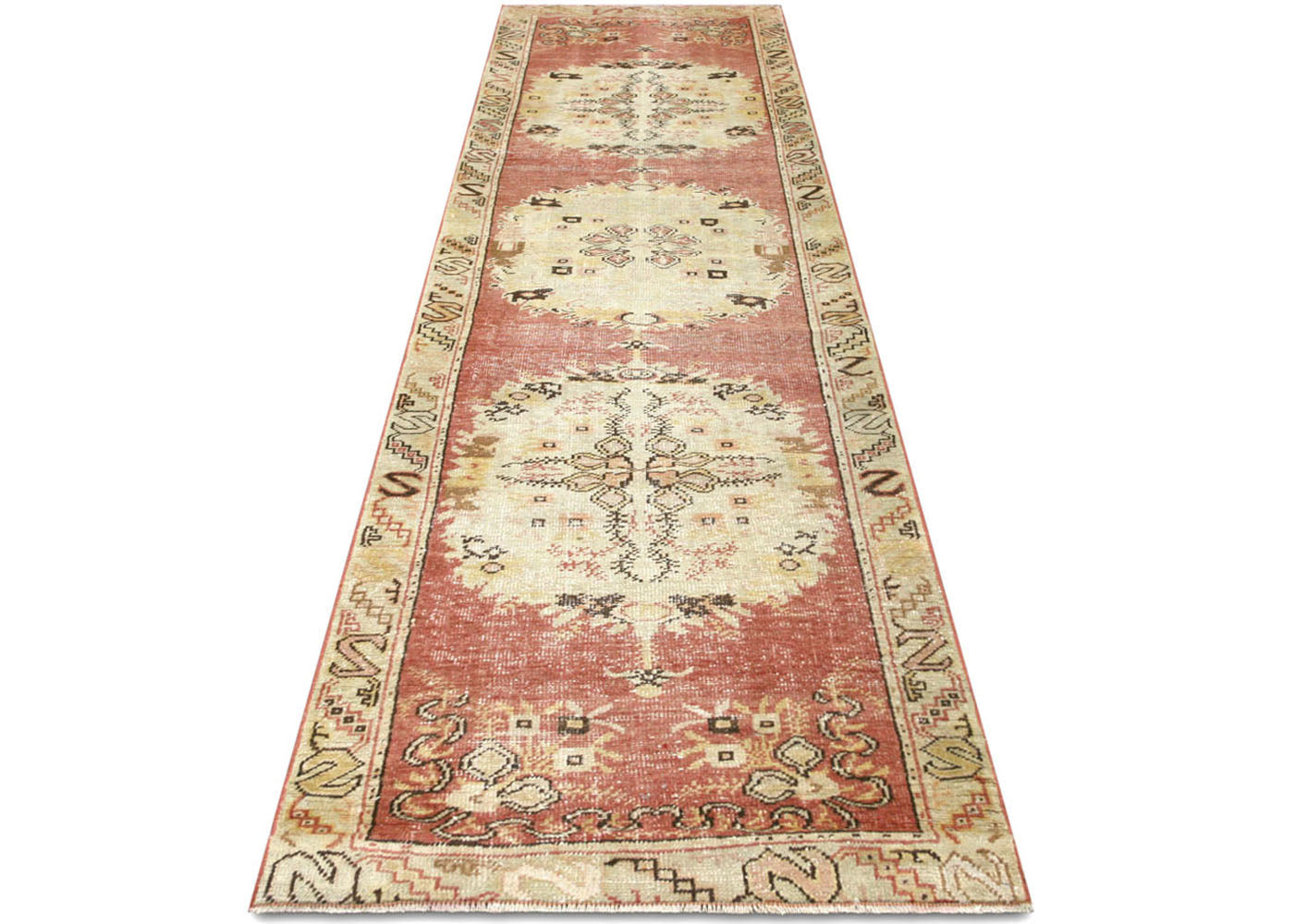 Vintage Turkish Oushak Runner - 2'9" x 9'10" - 150851