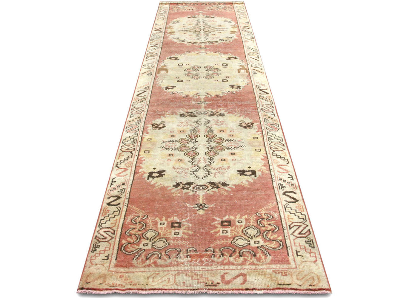 Vintage Turkish Oushak Runner - 2'9" x 9'10" - 150851
