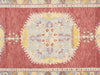 Vintage Turkish Oushak Rug in Red tones and an Medallion pattern. Measuring 3 feet 2 inches x 12 feet 7 inches – SKU 150853