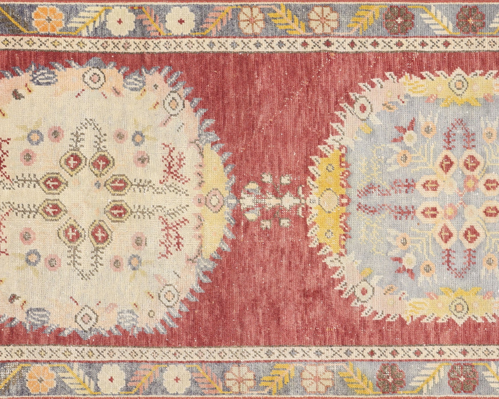 Vintage Turkish Oushak Runner - 3'2" x 12'7"
