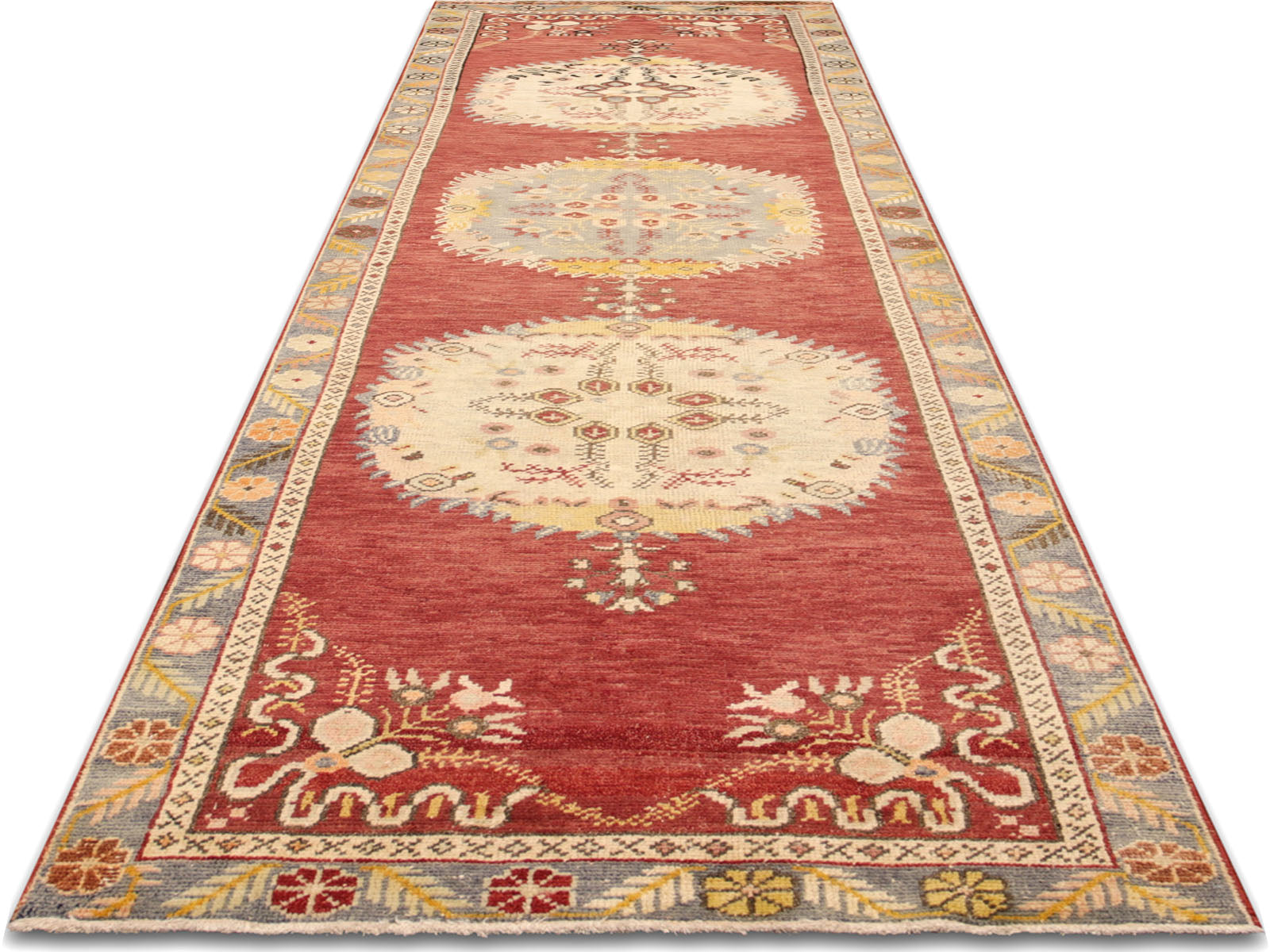 Vintage Turkish Oushak Runner - 3'2" x 12'7"