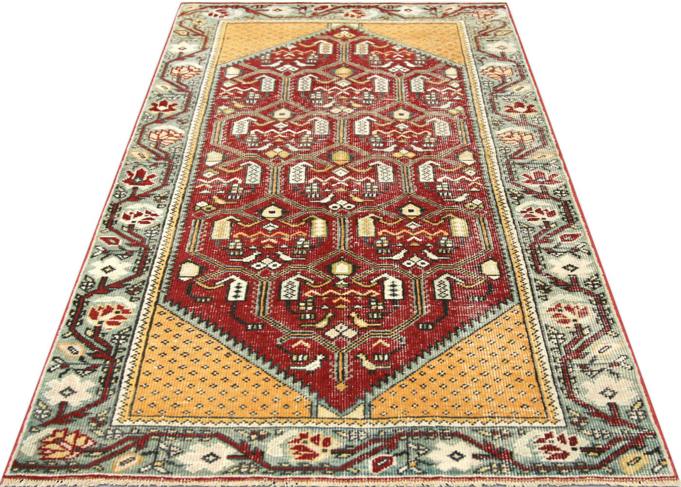 Vintage Turkish Oushak Rug - 3' x 5'2" - 150856