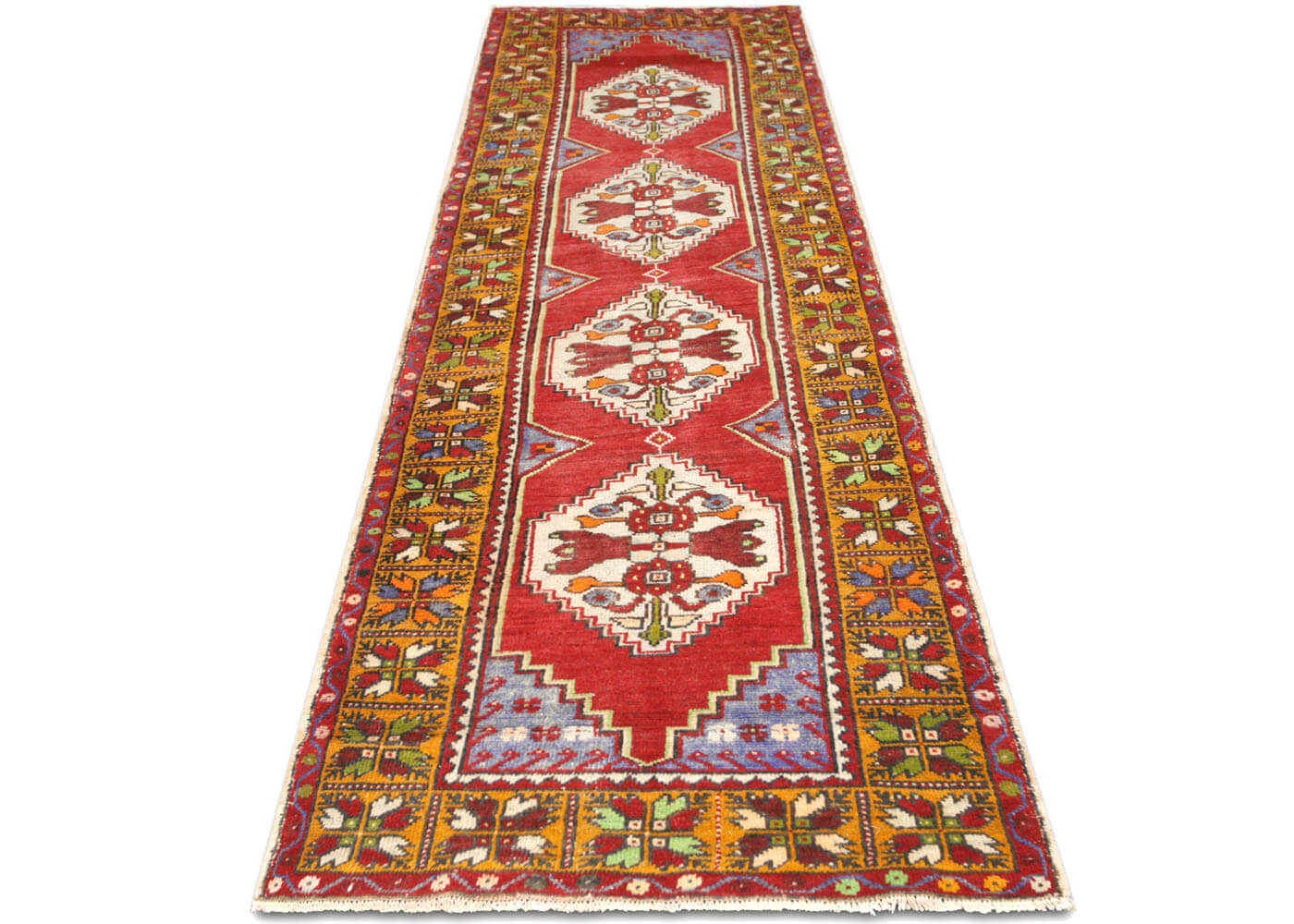 Vintage Turkish Oushak Runner - 2'11" x 10'1" - 150863