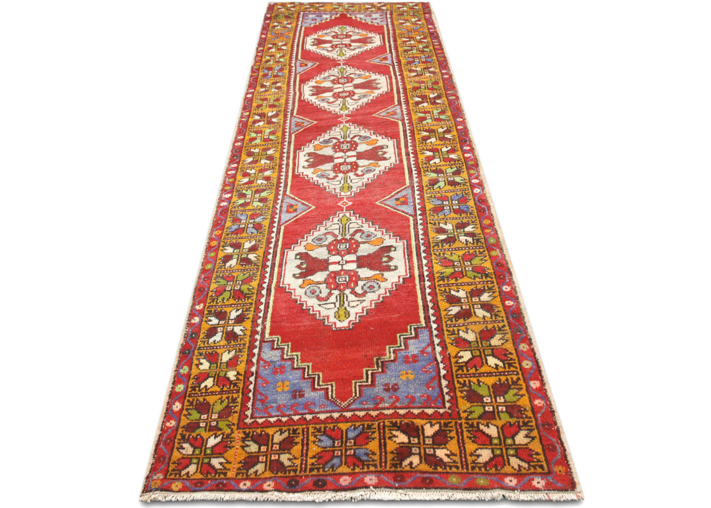 Vintage Turkish Oushak Runner - 2'11" x 10'1" - 150863