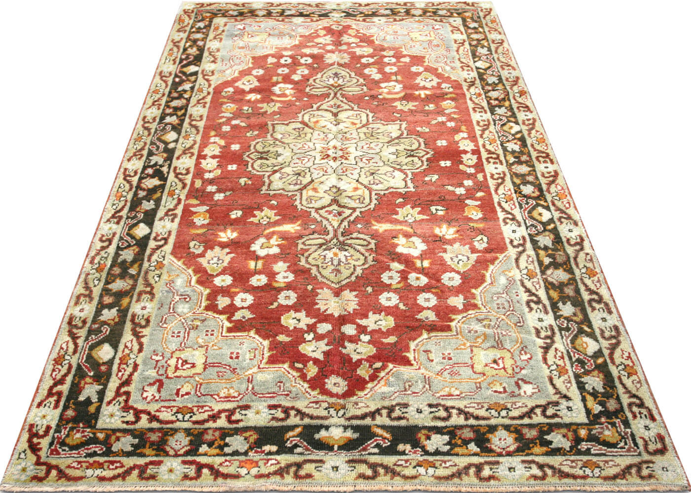 Vintage Turkish Oushak Rug - 4'5" x 8'6" - 150865