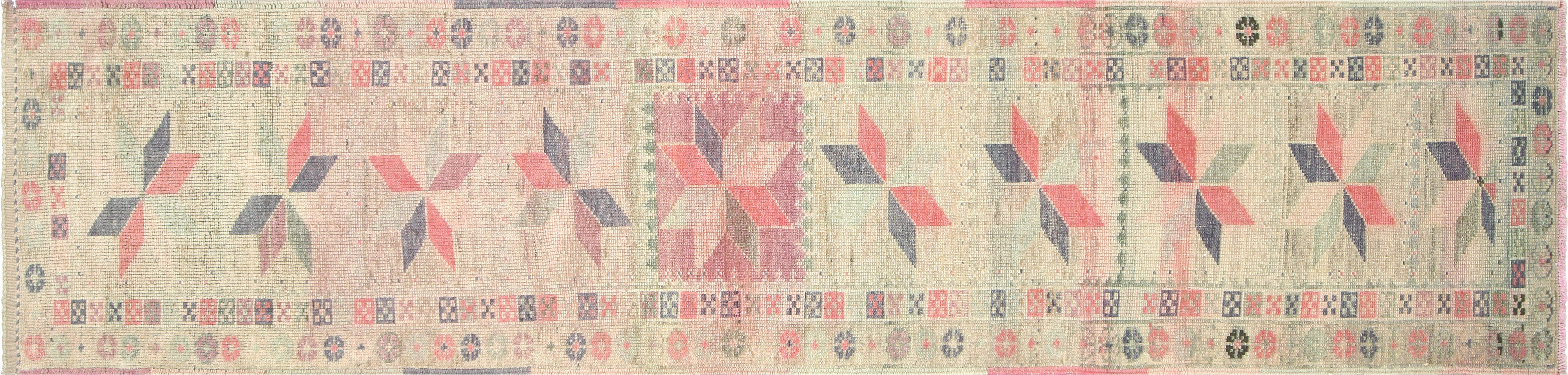 Vintage Turkish Oushak Runner - 2'10" x 11'6" - 150890