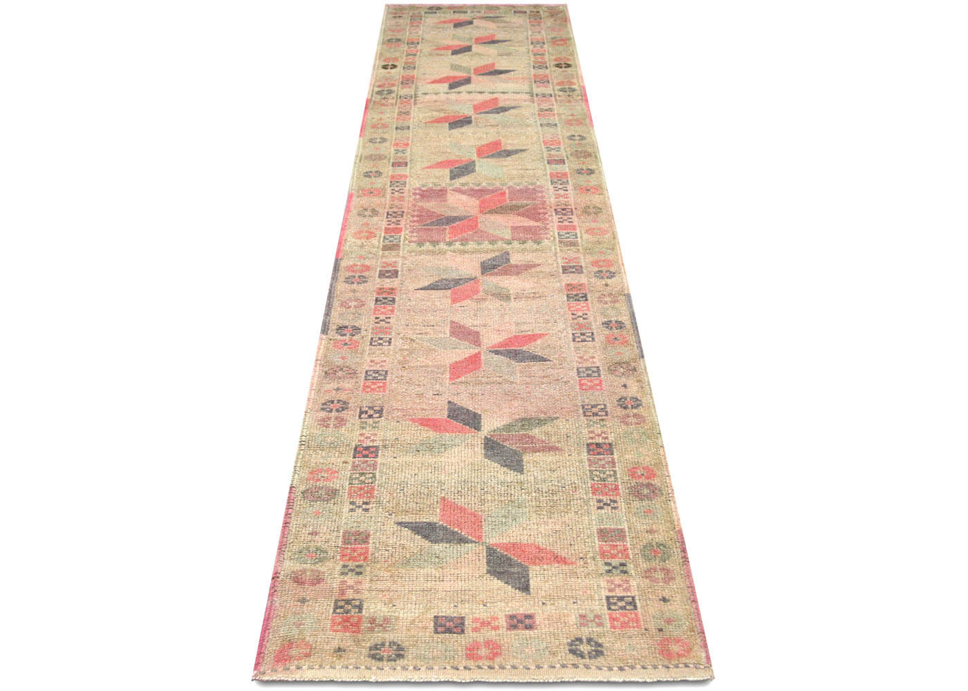 Vintage Turkish Oushak Runner - 2'10" x 11'6" - 150890