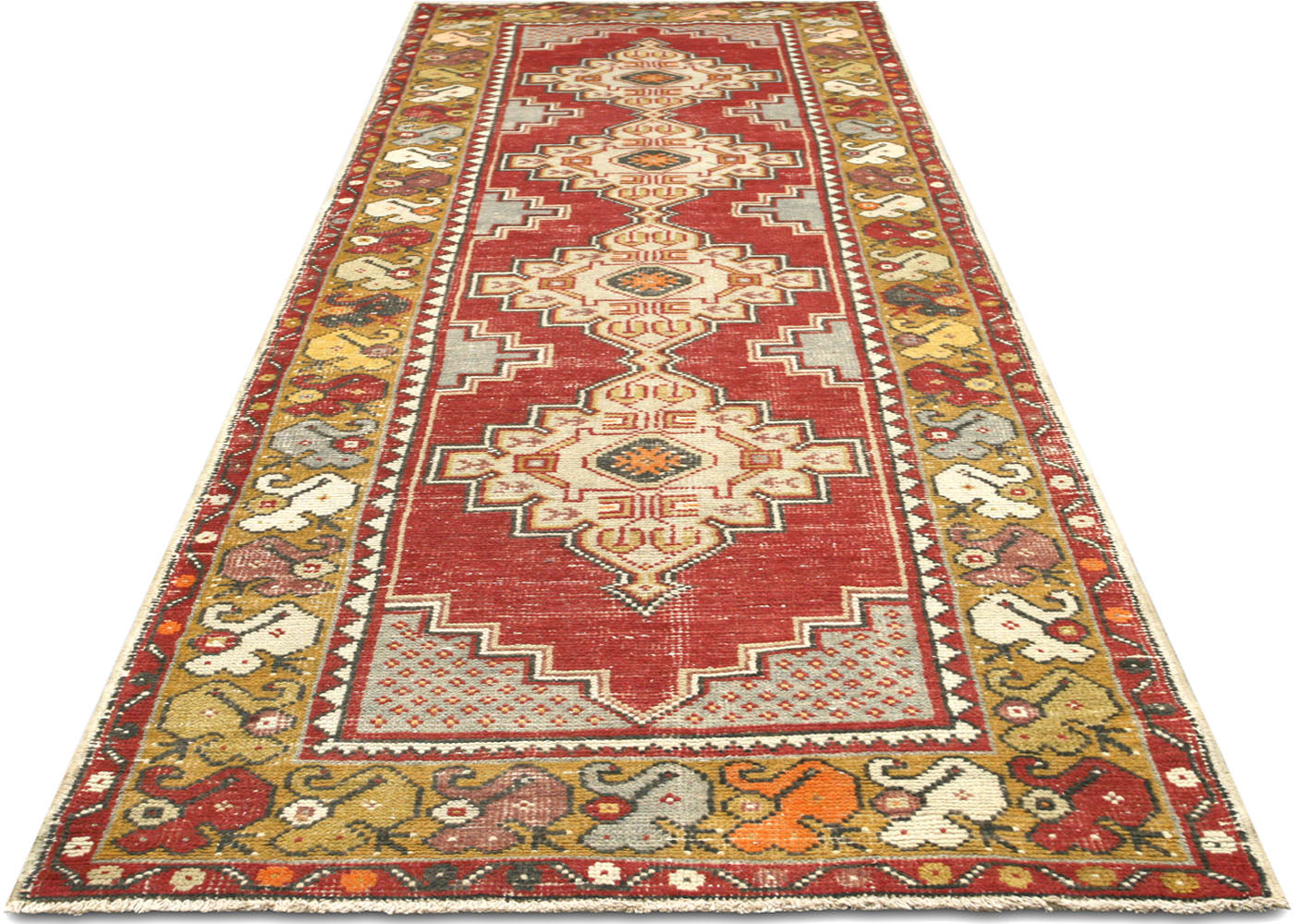 Vintage Turkish Oushak Runner - 2'11" x 9'7" - 150914