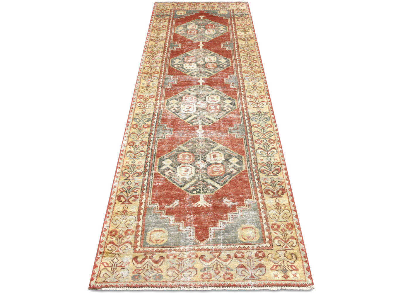 Vintage Turkish Oushak Runner - 2'11" x 9'8" - 150918