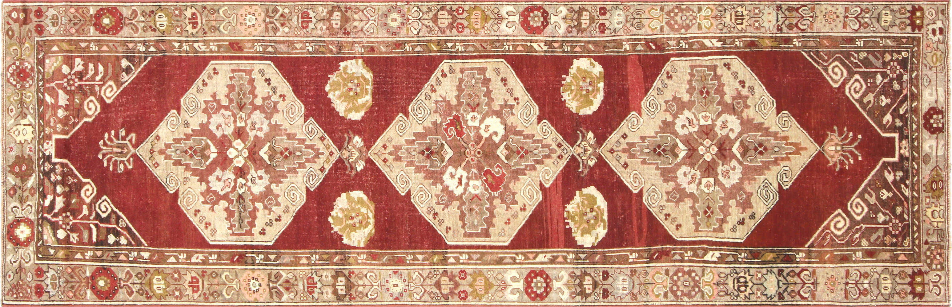Vintage Turkish Oushak Runner - 3'3" x 10' - 150920