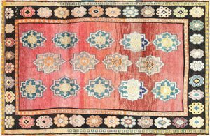 Vintage Turkish Oushak Rug - 5'2" x 7'11" - 150936
