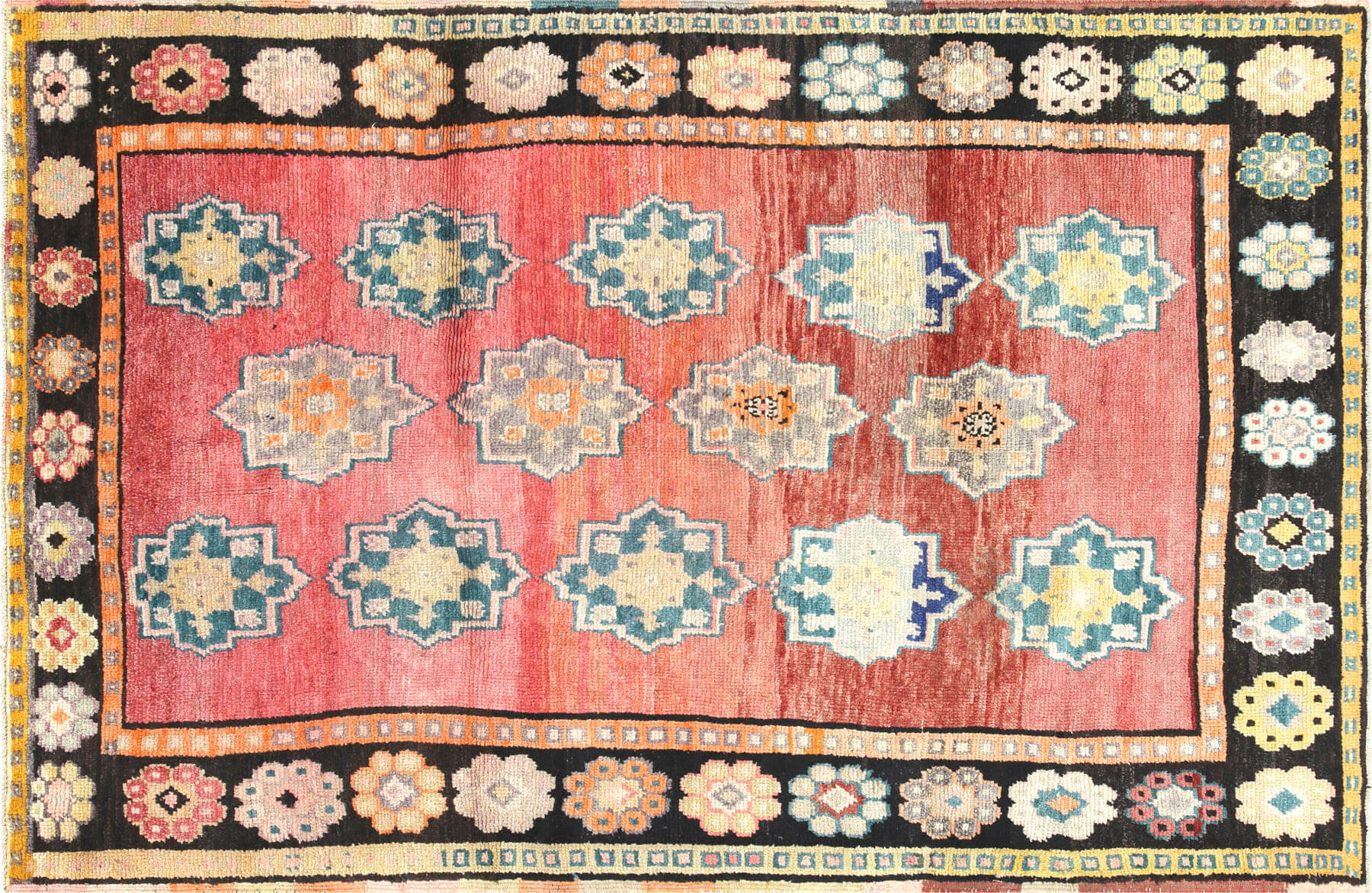Vintage Turkish Oushak Rug - 5'2" x 7'11" - 150936
