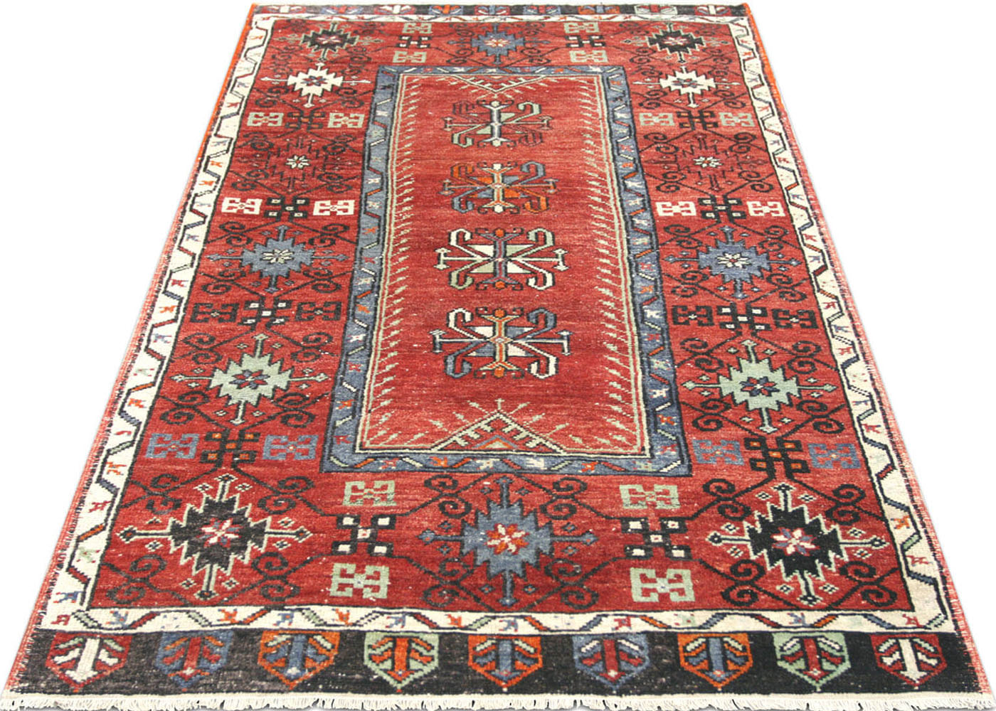 Vintage Turkish Oushak Rug - 3'10" x 7' - 150948