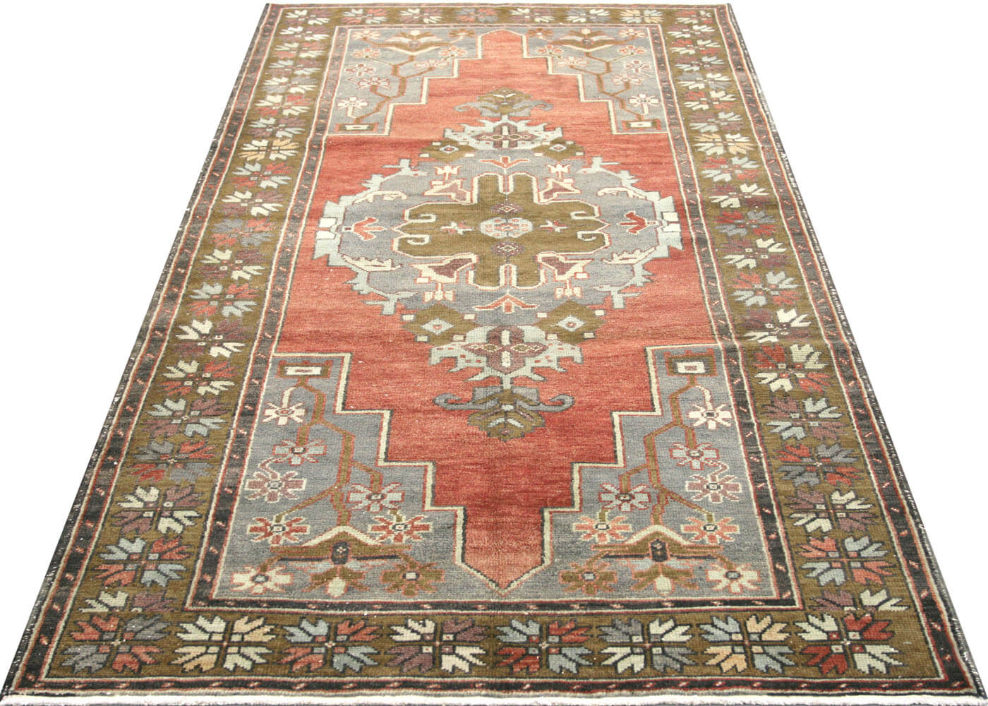 Vintage Turkish Oushak Rug - 4'4" x 8'3" - 150954