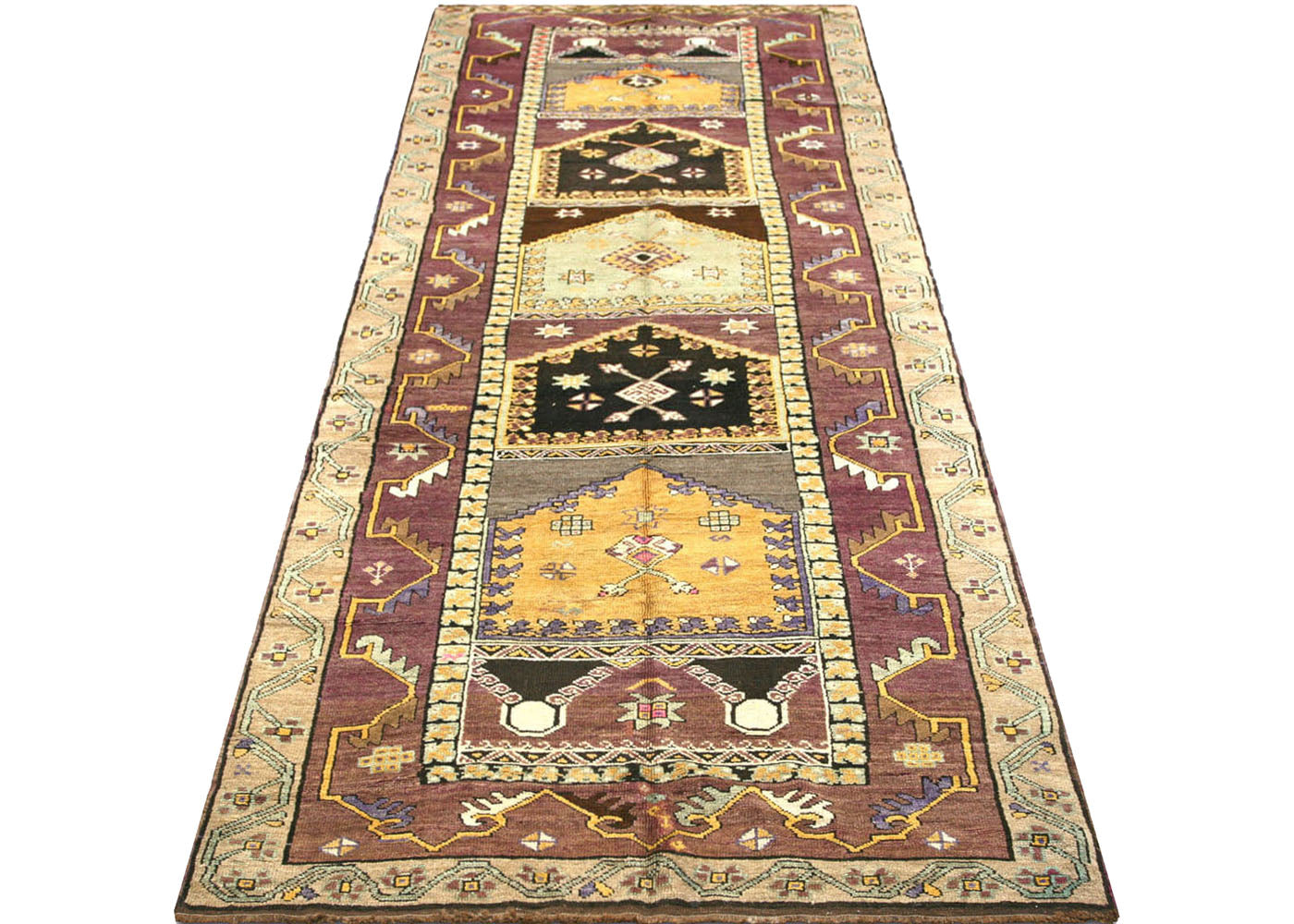 Vintage Turkish Oushak Rug - 4'6" x 12' - 150964