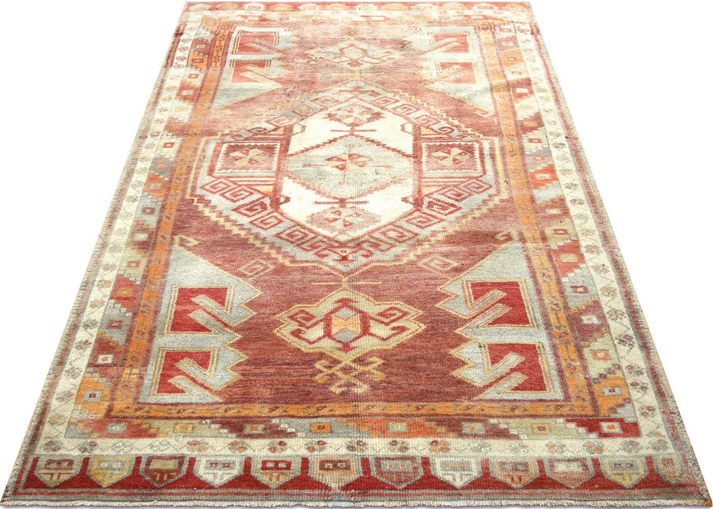Vintage Turkish Oushak Rug - 4'10" x 8' - 150977