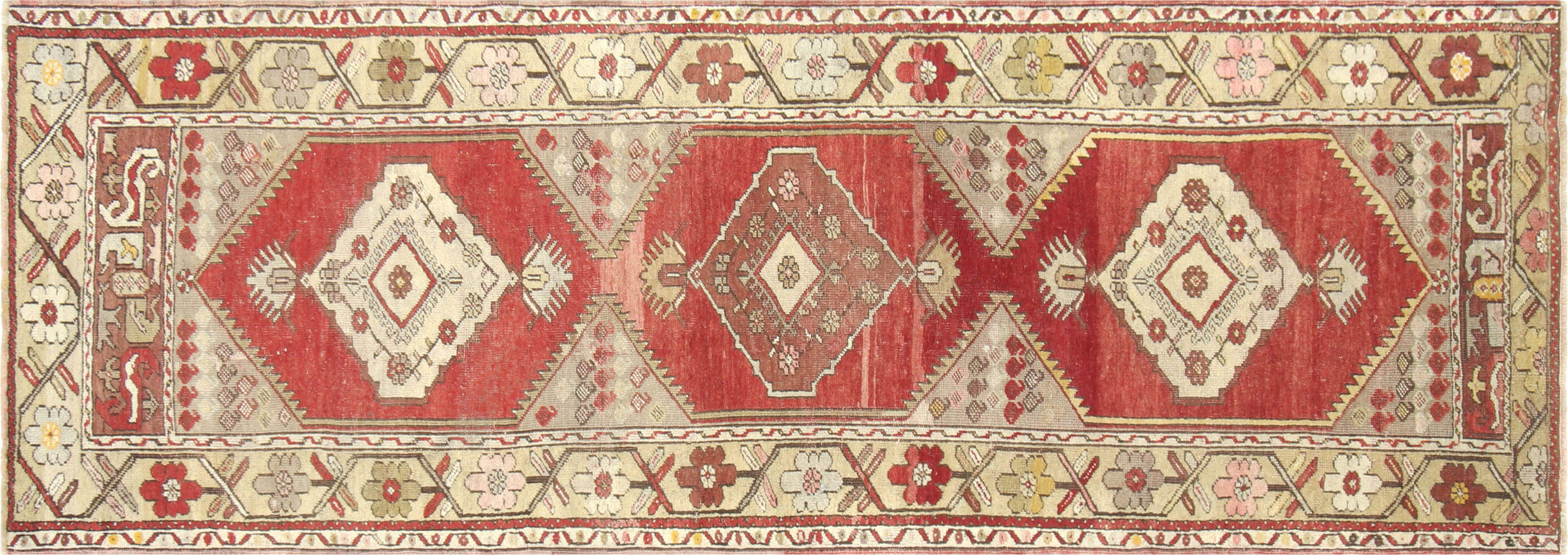 Vintage Turkish Oushak Runner - 3' x 8'7" - 150983