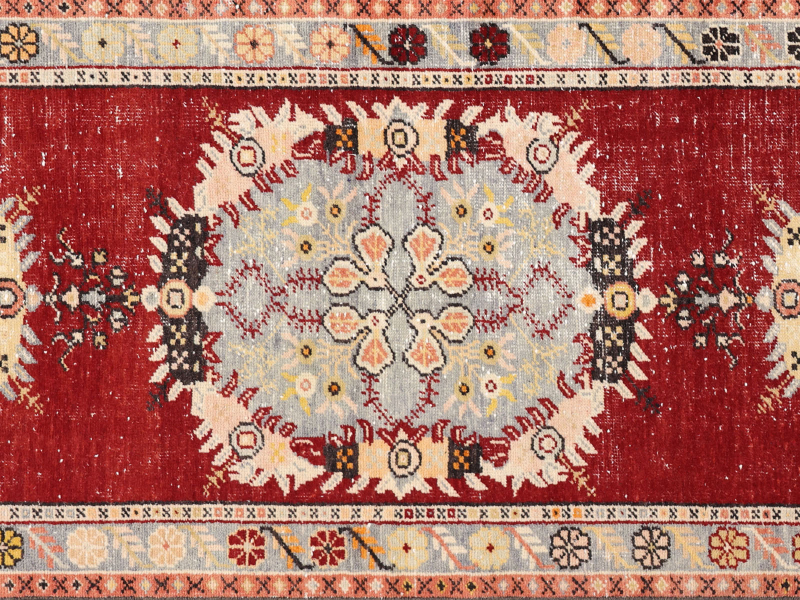 Vintage Turkish Oushak Runner - 3' x 12'6"