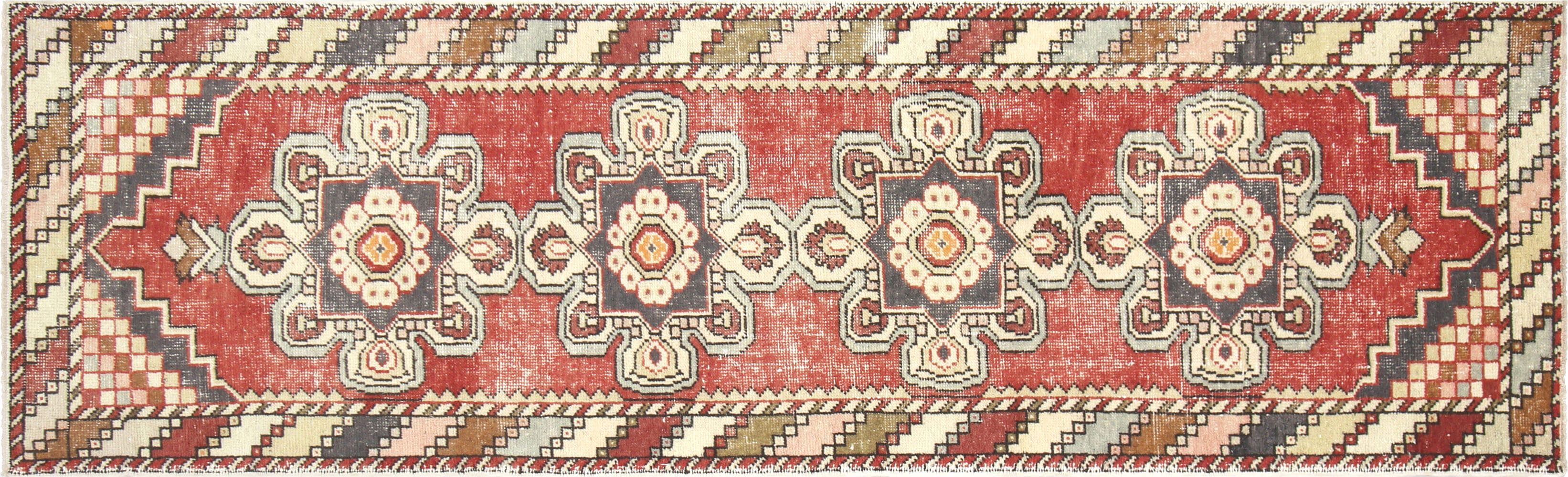 Vintage Turkish Oushak Runner - 3' x 9'9" - 150985