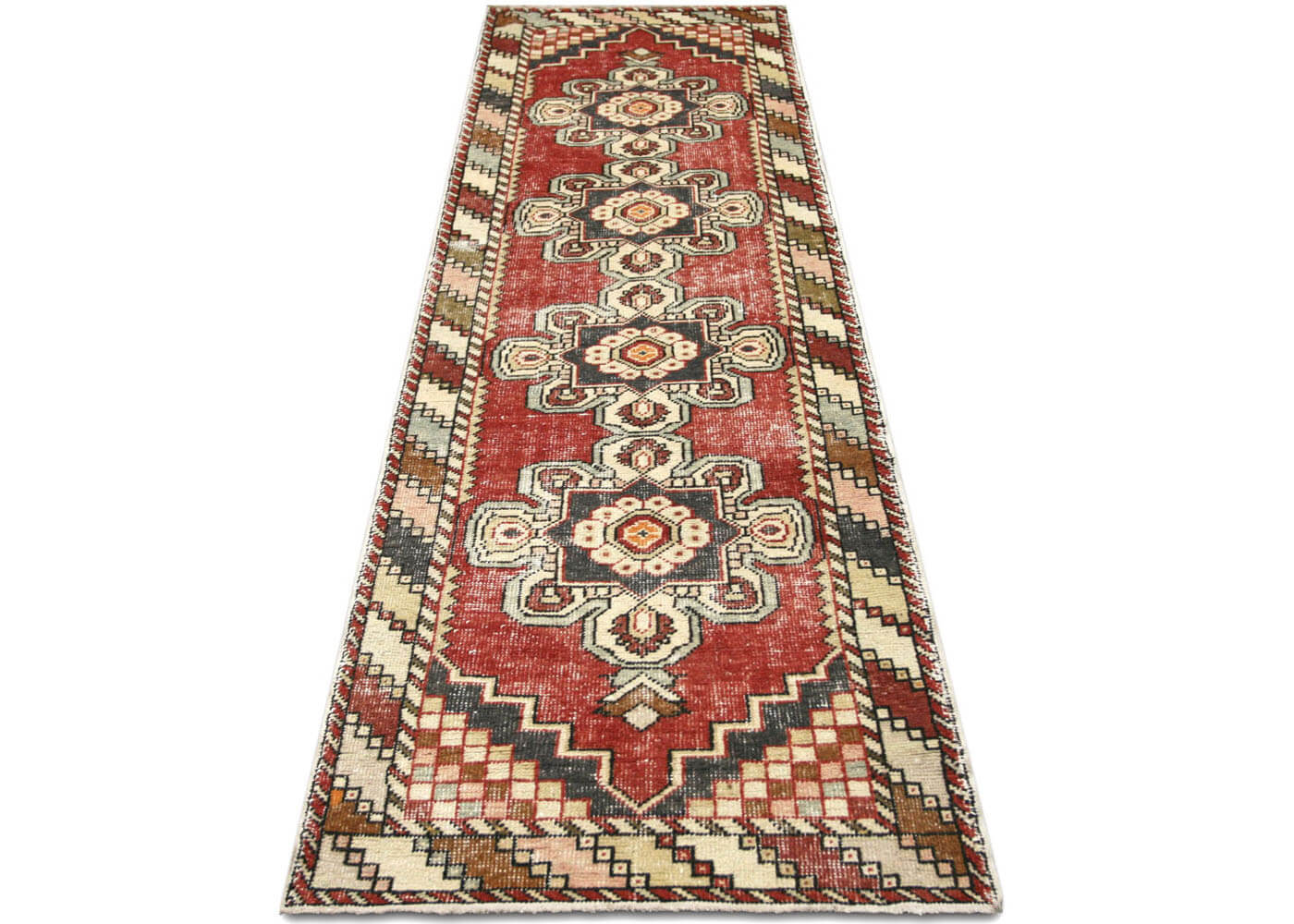 Vintage Turkish Oushak Runner - 3' x 9'9" - 150985