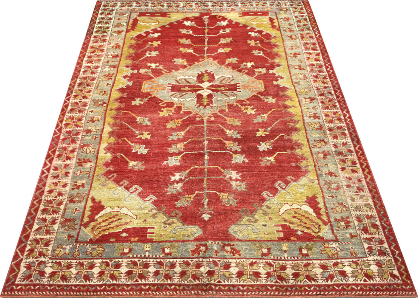 Vintage Turkish Oushak Rug - 5'8" x 10'4" - 156005