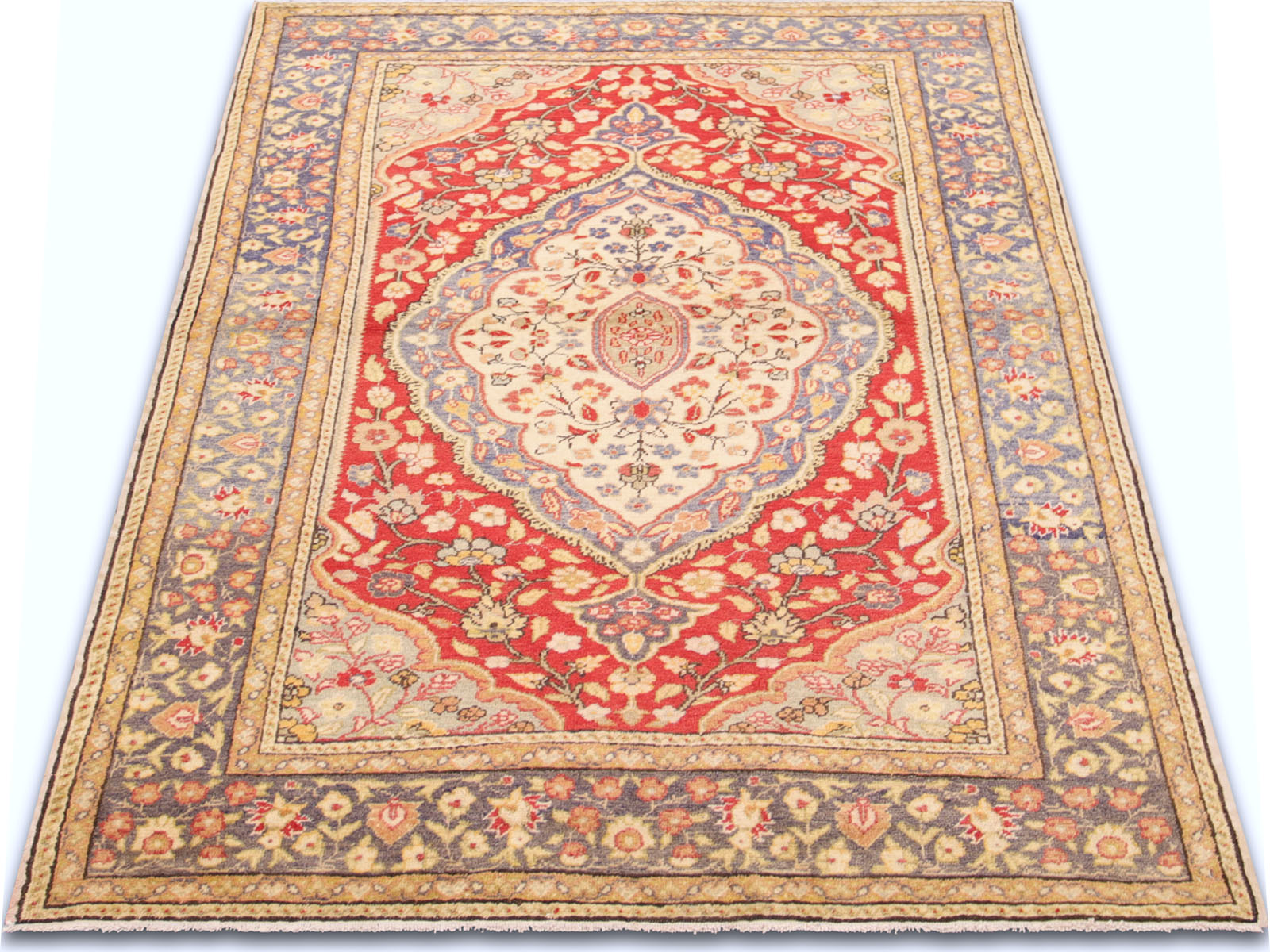 Vintage Turkish Oushak Rug - 4'7" x 6'7"