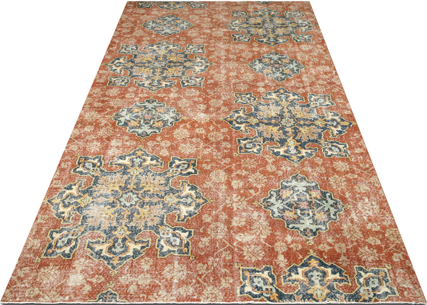 Vintage Turkish Oushak Rug - 7'10" x 16'7" - 156022