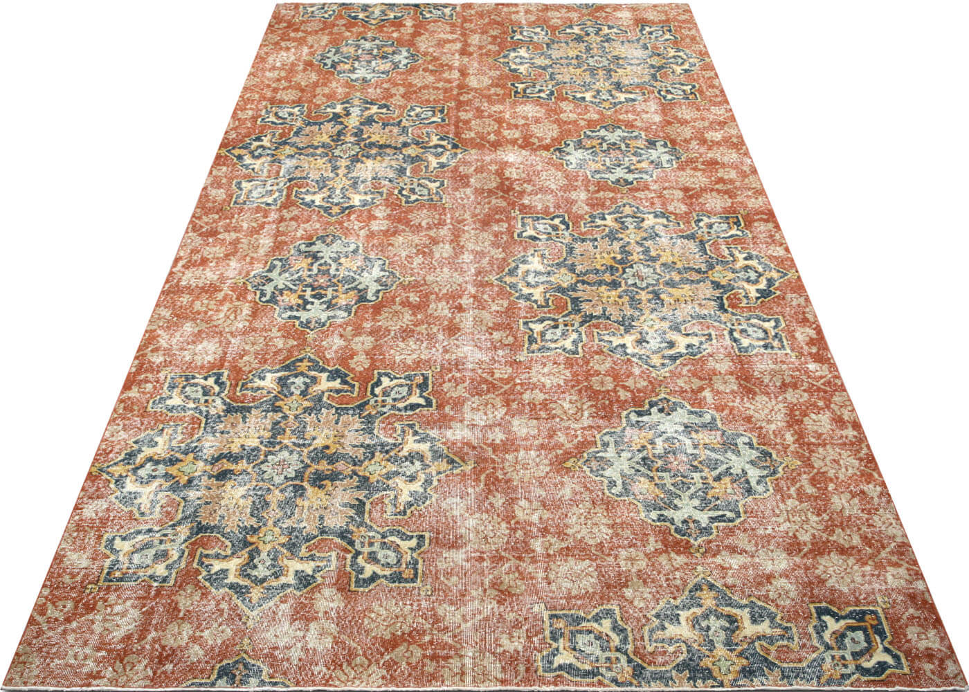 Vintage Turkish Oushak Rug - 7'10" x 16'7" - 156022
