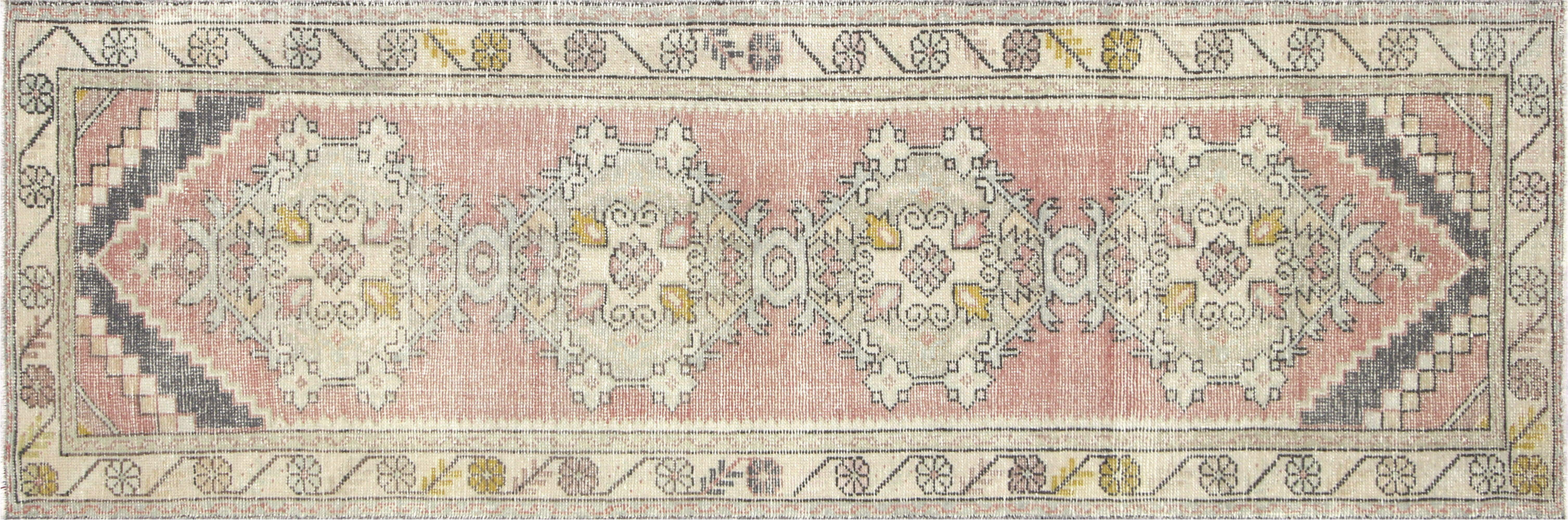 Vintage Turkish Oushak Runner - 3'1" x 9'6" - 156042
