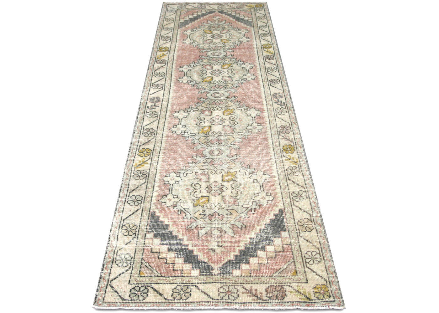 Vintage Turkish Oushak Runner - 3'1" x 9'6" - 156042