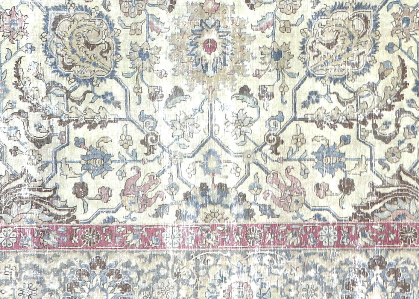Semi Antique Persian Tabriz Rug - 9'7" x 12'1" - 156055