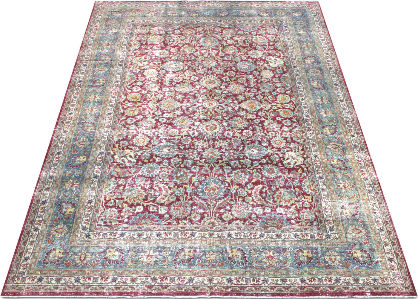 Semi Antique Persian Meshed Rug - 8'2" x 11'5" - 156058