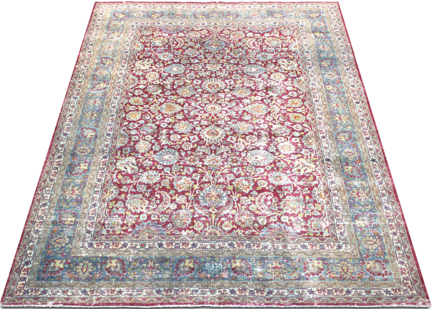 Semi Antique Persian Meshed Rug - 8'2" x 11'5" - 156058