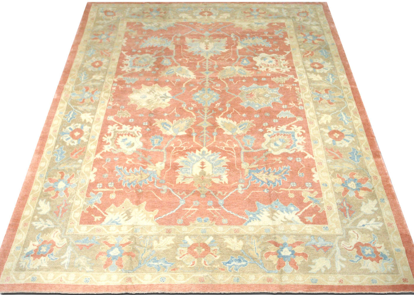 Vintage Turkish Oushak Rug - 11' x 14'11" - 156074