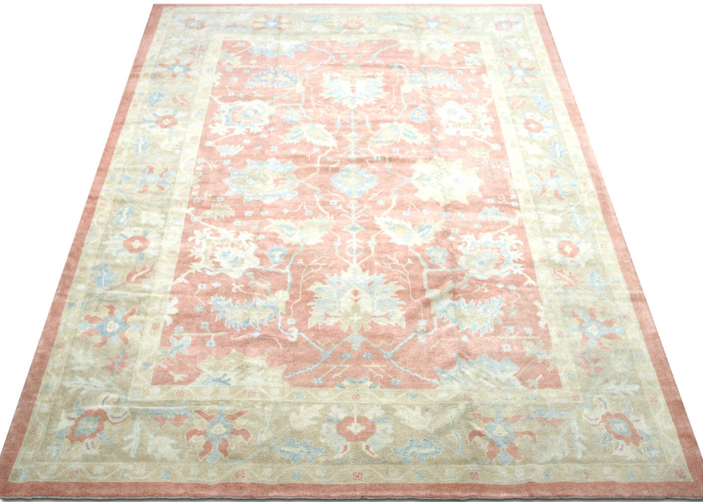 Vintage Turkish Oushak Rug - 11' x 14'11" - 156074