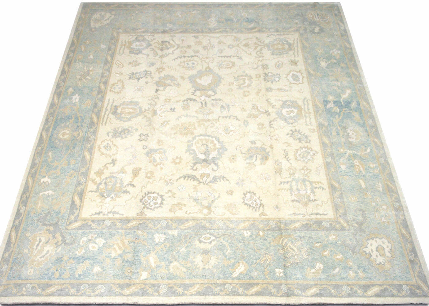 Vintage Turkish Oushak Rug - 12'10" x 14'8" - 156082
