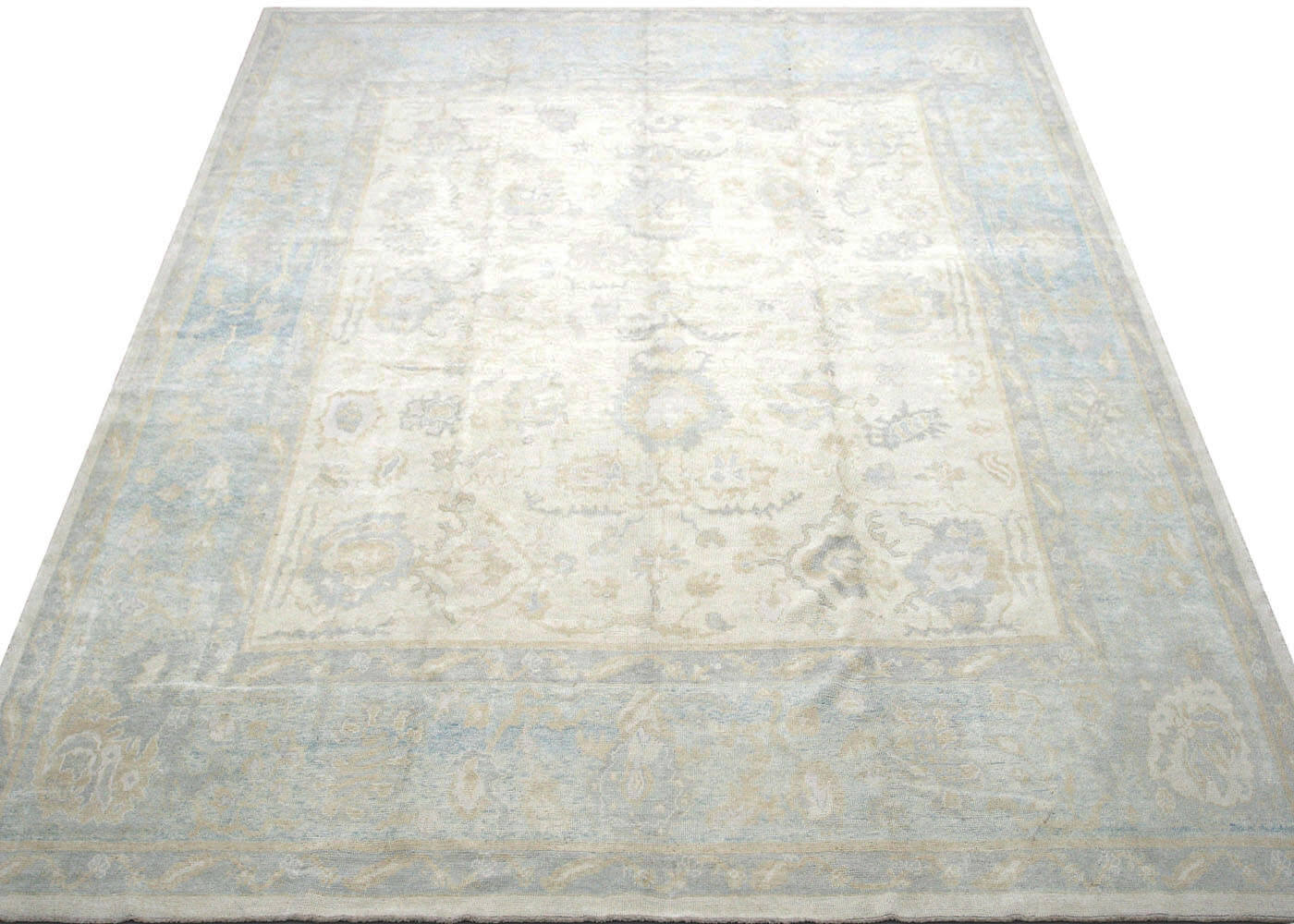 Vintage Turkish Oushak Rug - 12'10" x 14'8" - 156082