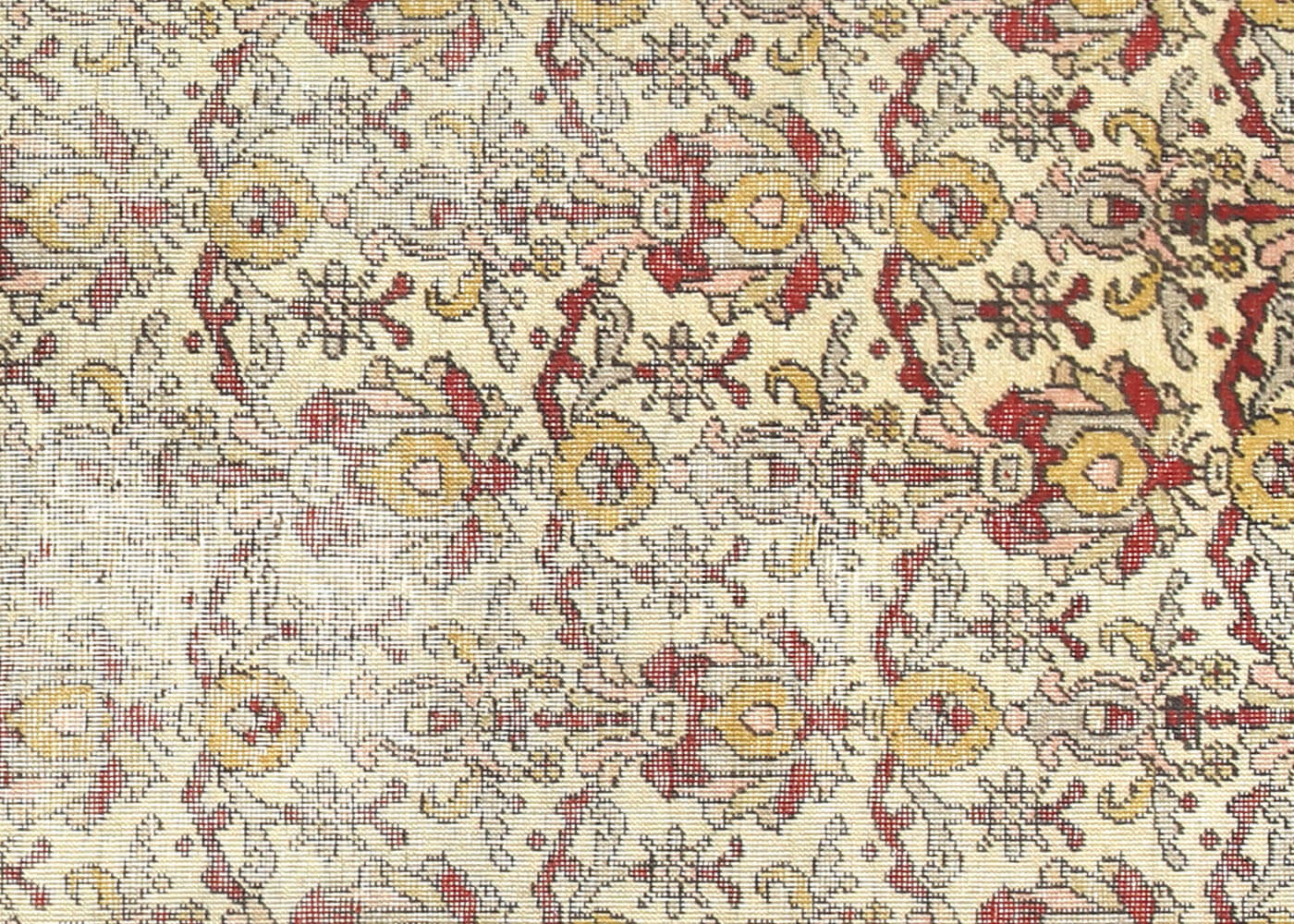 Vintage Turkish Oushak Rug - 4'4" x 7' - 156095