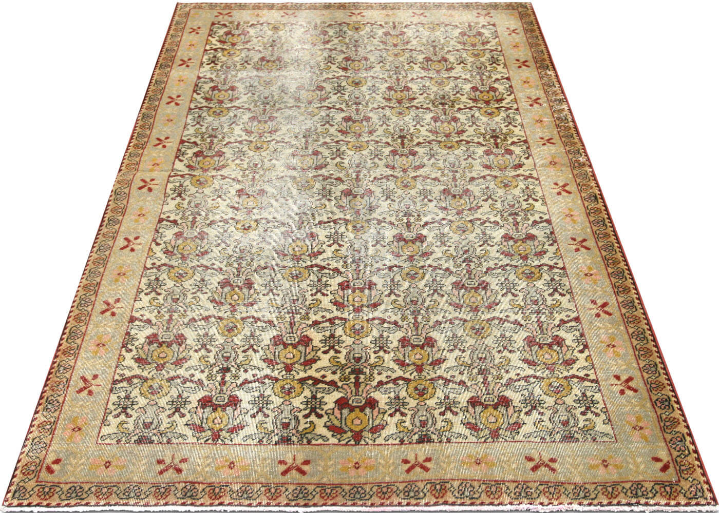 Vintage Turkish Oushak Rug - 4'4" x 7' - 156095