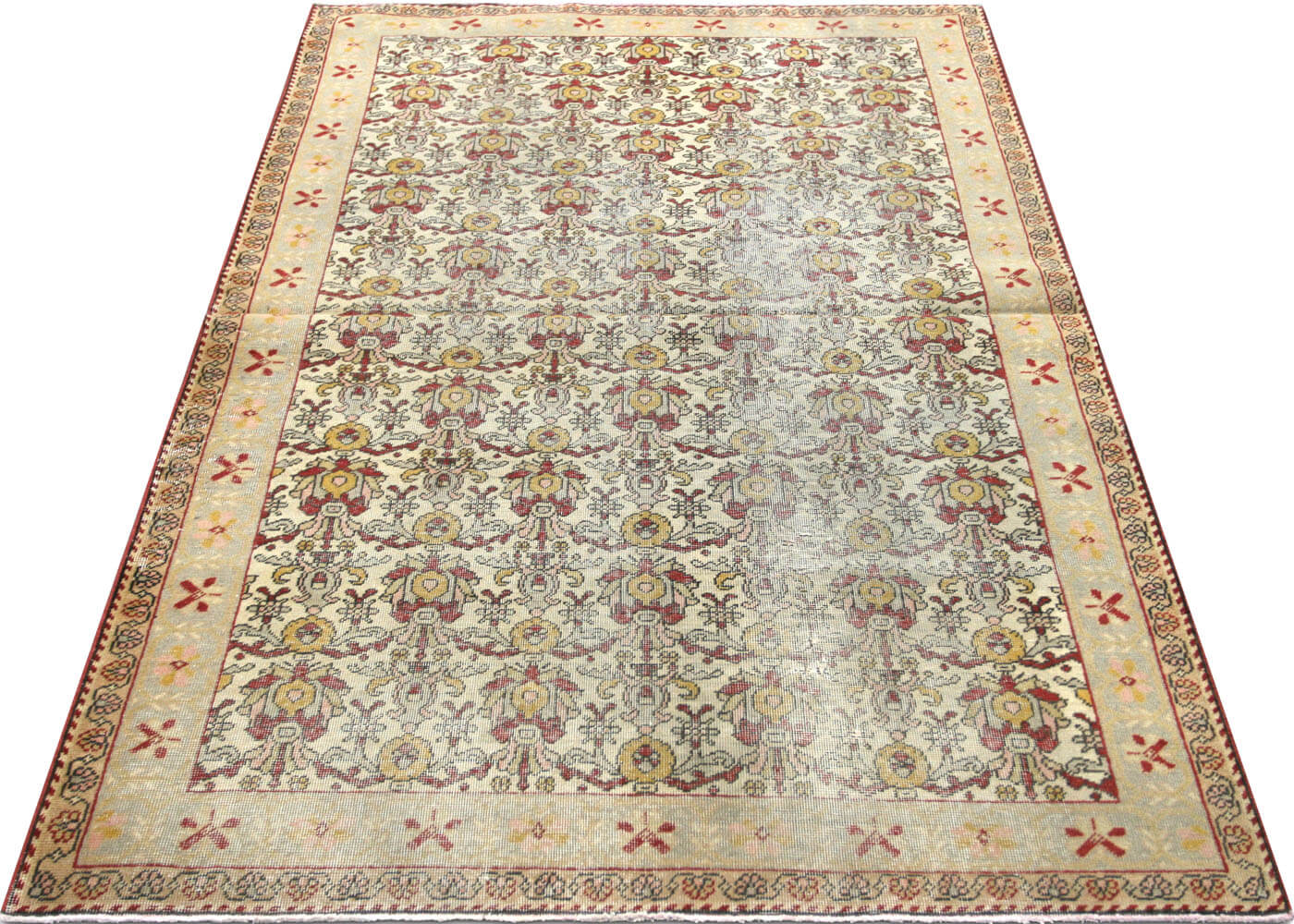 Vintage Turkish Oushak Rug - 4'4" x 7' - 156095