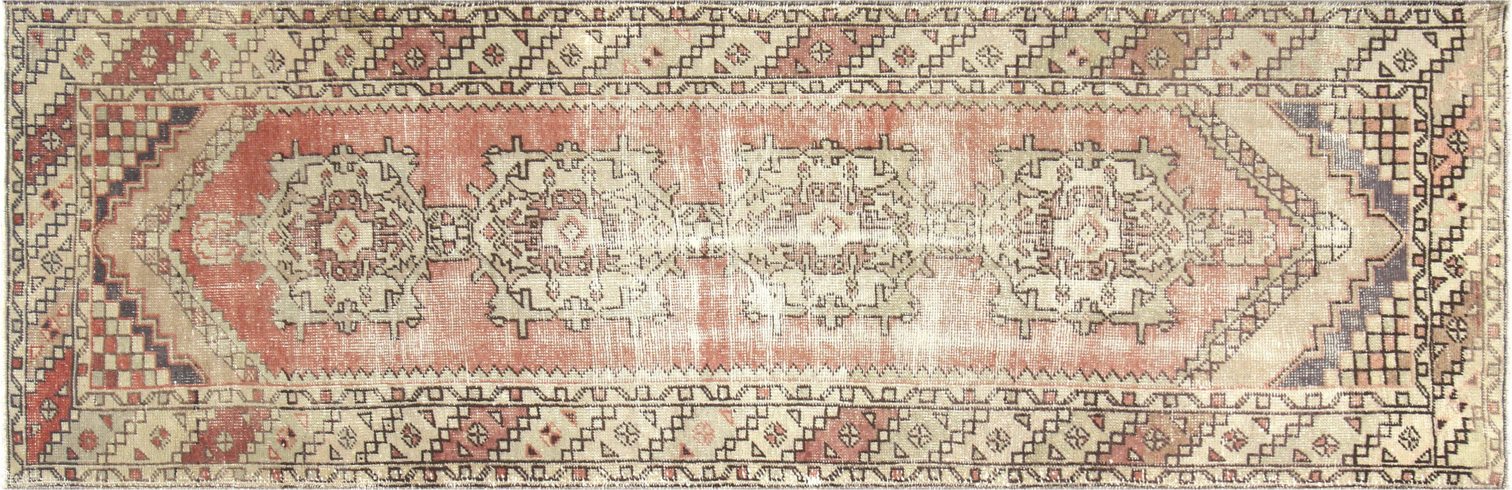 Vintage Turkish Oushak Runner - 3' x 9'4" - 156101