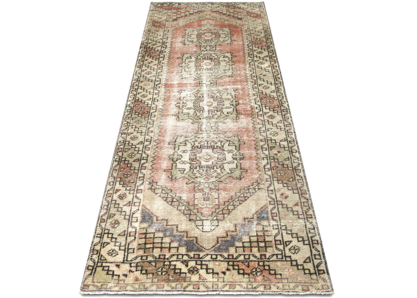 Vintage Turkish Oushak Runner - 3' x 9'4" - 156101