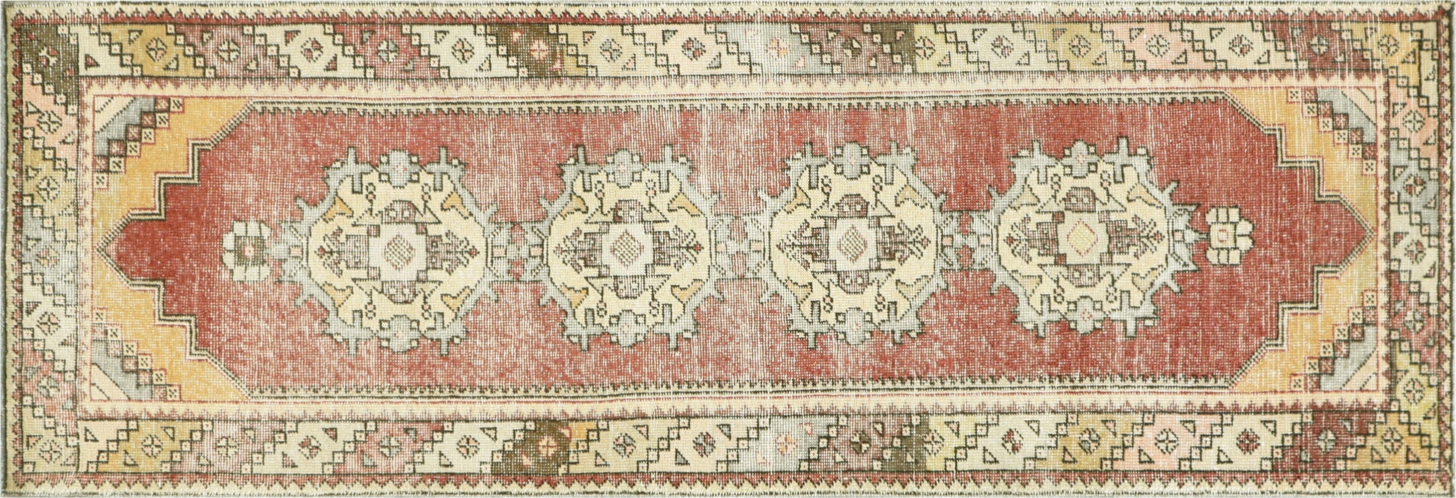 Vintage Turkish Oushak Runner - 3'3" x 9'7"