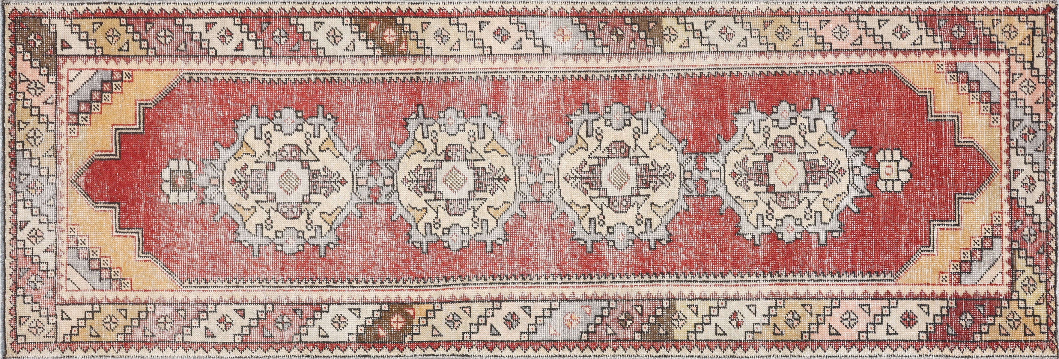 Vintage Turkish Oushak Runner - 3'3" x 9'7" - 156104